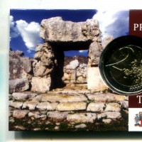 Malta 2019: 2 euro commemorativo "Templi di Ta' Hagrat" , in coincard

