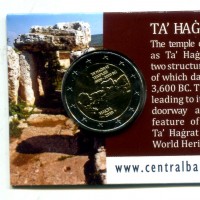 Malta 2019: 2 euro commemorativo "Templi di Ta' Hagrat" , in coincard
