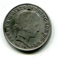 Austria, Ferdinando I (1835-1848): 20 kreuzer 1848-A (KM#2208)
