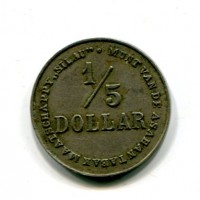 Indie Orientali Olandesi (1902-1913): 1/5 dollaro Plantation Token "Asahan Tabak" (L W#253)