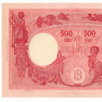 Repubblica Sociale Italiana: 500 lire 08/10/1943 "Grande C" (Gigante#BI,34A)
