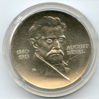 Germania, Rep. Democratica (1949-1990): 20 marchi 1973 "A.Bebel" (KM#46)