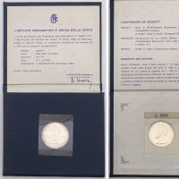 Repubblica Italiana: 1975, 500 lire "Michelangelo", nella confezione originale