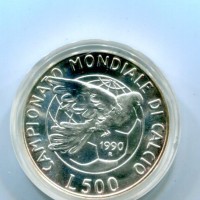 Repubblica Italiana: 1990, 500 lire "Italia 90", seconda serie