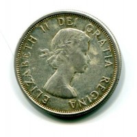 Canada, Elisabetta II (1952-2022): 50 cent. 1964 (KM#56)