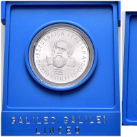 Repubblica Italiana: 1982, 500 lire "Galilei", nella confezione originale