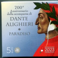Italia 2023: 5 euro "Dante-Paradiso", nella confezione originale.
