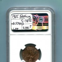 Gran Bretagna, Giorgio IV (1820-1830): farthing 1825 (Spink#3822), in slab NGC con grading MS63RB