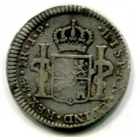 Perù, Ferdinando VII (1808-1833): 1 real 1818 JP (KM#114.1)
