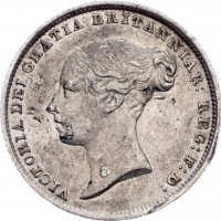 Gran Bretagna, Vittoria (1837-1901): 6 pence 1840 (KM#733.1), grammi 2.81