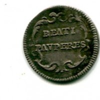 Roma, Benedetto XIV (1740-1758):  1/2 grosso anno III(Muntoni#144)