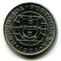 Mozambico, colonia portoghese (fino al 1975): 20 escudos 1971 (KM#87)
