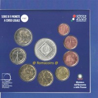 Italia 20235: serie annuale 9 pezzi, con il 5 euro in argento "ACI"