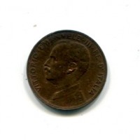 Vittorio Emanuele III (1900-1943): 1 cent. 1917 "Italia su Prora" (Gigante#321), rame rosso
