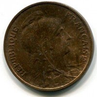 Francia, Terza Repubblica (1871-1940): 5 centesimi 1916 "Daniel-Dupuis (Gadoury#165)