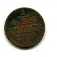 Germania, Julich-Berg, Karl Theodor (1792-1799) :1/2 stuber 1790 (KM#206)