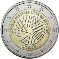 Lettonia 2015: 2 euro commemorativo "Semestre di presidenza dell'Unione Europea"