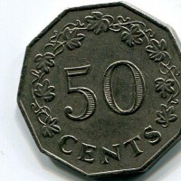 Malta: 50 cent. 1972 (KM#12)