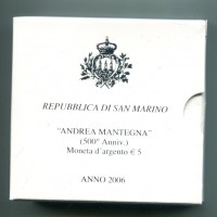 San Marino 2006: 5 euro "Andrea Mantegna", in confezione originale