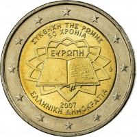Grecia 2007: 2 euro commemorativo "Trattati di Roma"