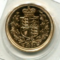 Gran Bretagna, Elisabetta II (1952-2022): 1/2 sterlina 2002 "Stemma a scudo"