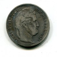 Francia, Luigi Filippo (1830-1848): 5 franchi 1840-A (Gadoury #678)
