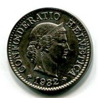 Svizzera, Confederazione: 5 centesimi 1932