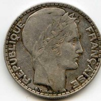Francia, Terza Repubblica (1871-1940): 20 franchi 1933, rami lunghi (Gadoury#852)