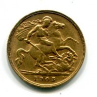 Gran Bretagna, Edoardo VII (1901-1910): 1/2 sterlina 1905
