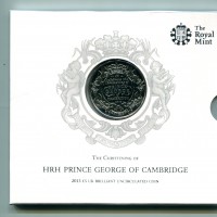 Gran Bretagna, Elisabetta II (1952-2022): 5 sterline 2013 "HRH Prince George of Cambridge"