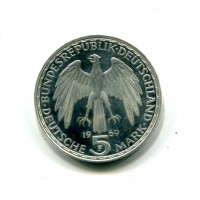 Germania, Rep. Federale (dal 1949): 5 marchi 1969-F "G.Mercator" (KM#126.1)