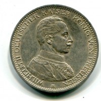 Germania, Prussia, Guglielmo II (1888-1918): 5 marchi 1913-A (Jaeger#114)
