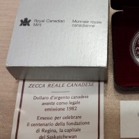 Canada, Elisabetta II (1952-2022): 1 dollaro 1982 "Saskatchewan", in confezione originale