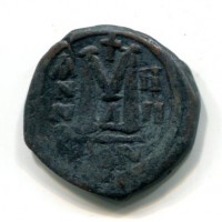 Giustino II (565-578 d. C): follis con Sophia, zecca di Costantinopoli, anno III, (Sear#360), gr.13,18