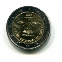 Belgio 2008: 2 euro commemorativi "Diritti dell'Uomo"