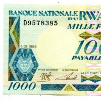 Rwanda: 1000 franchi 01/01/1988 (Pick#21a)
