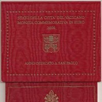 Vaticano 2008: 2 euro commemorativi "Anno paolino" in confezione originale zecca