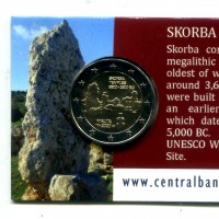 Malta 2020: 2 euro commemorativo "Templi Skorba",  in coincard
