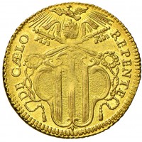 Roma, Benedetto XIV (1740-1758): zecchino 1741 (Muntoni#3), grammi 3.39, grandissima qualità
