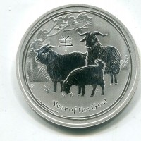 Australia, Elisabetta II (1952-2022): 1 dollaro 2015 "Calendario lunare - anno della Capra"