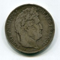 Francia, Luigi Filippo (1830-1848): 5 franchi 1843-K (Gadoury#678)