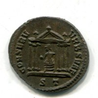 Massenzio (306-312 d.C.): follis "CONSERV VRB SVAE" zecca di Ticinum (RIC,VI#91), 6,61g 
