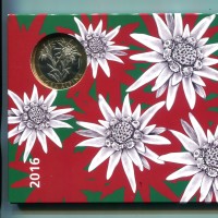 Svizzera, Confederazione: serie zecca 2016 "Edelweiss" (8 pezzi, dal 10 franchi al 5 cent), nella confezione originale