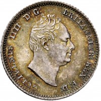 Gran Bretagna, Guglielmo IV (1830-1837): 4 pence 1836 (Spink#3837), meravigliosa patina
