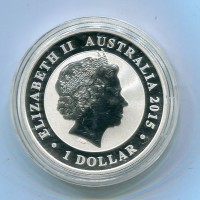 Australia, Elisabetta II (1952-2022): 1 dollaro 2015 "Kookaburra- 30° anniversario"