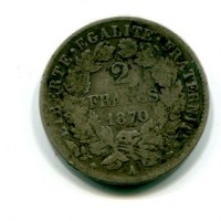 Francia, Governo di difesa Nazionale (1870-1871): 2 franchi 1870-A "A piccola"