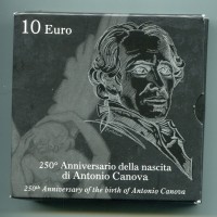 Italia 2007: 10 euro "Antonio Canova", nella confezione originale, tiratura 8.000