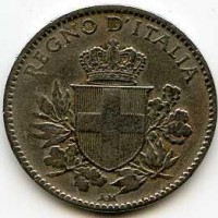 Vittorio Emanuele III (1900-1943): 20 cent. 1920 "Esagono" (Gigante#216)