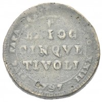 Tivoli, Pio VI (1775-1799): madonnina da 5 baiocchi 1797 (Muntoni#423; CNI#1; Berman#3151)