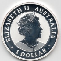 Australia, Elisabetta II (1952-2022): 1 dollaro 2021 "Australian Emu" -oncia-

